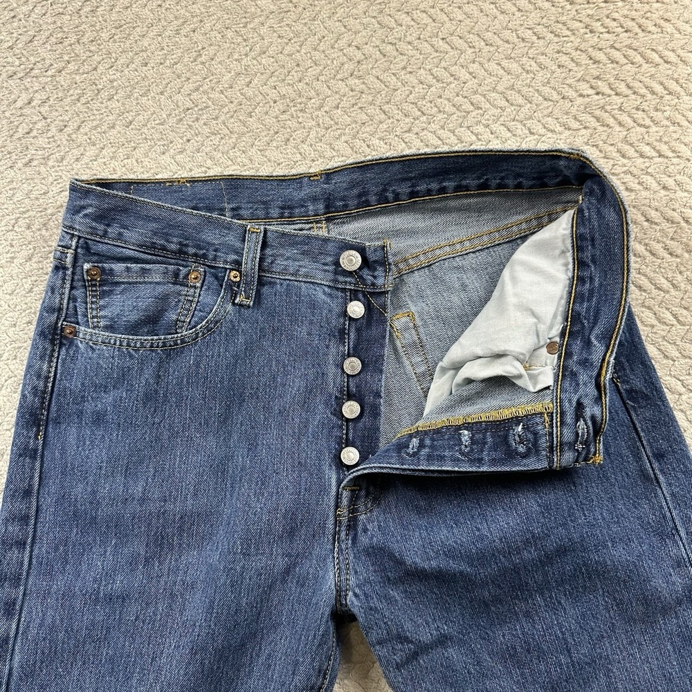 Levi's 501xx Men's Button Fly Jeans 32x32 Blue Denim Casual Work Preppy Modern - Picture 5 of 15